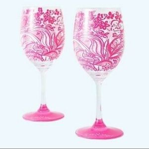 New Lilly Pulitzer Wine Glass Set